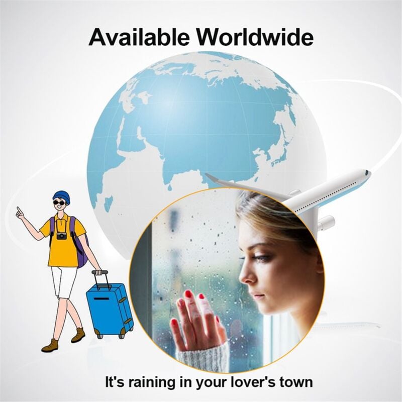 Smart wifi Wetterstation Uhr diy Niedliche GIF-Animationen Desktop-Dekoration Elektronische Albumfunktion mini Uhr-Schwarz