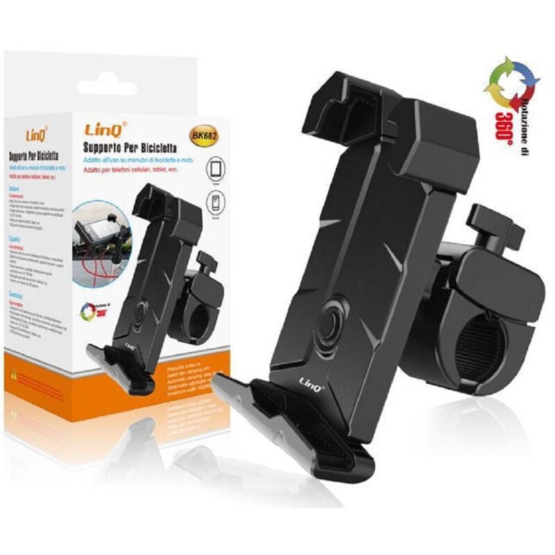 Trade Shop Traesio - Trade Shop - smartphone-halter für fahrrad fahrrad-handy-halter mit 360°-DREHUNG BK682 -