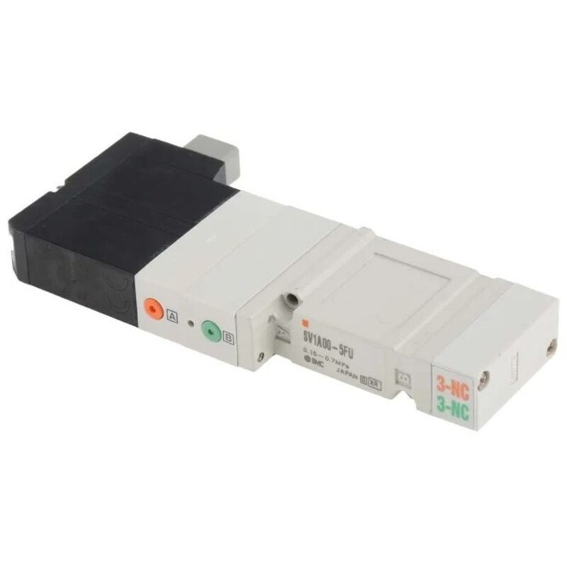 SMC - SV1A00-5FU Pneumatisches Magnetventil Serie SV1000 Funktion 4/3, Spule/Spule, 24V dc