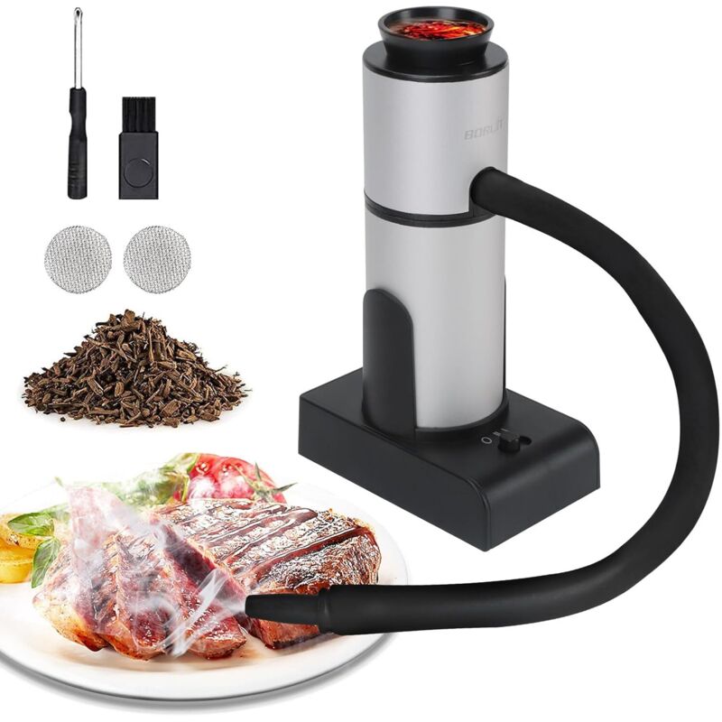 Smoking Gun Cocktail- und Lebensmittelräucherset, 2-stufiger Kaltrauch-Infuser für Cocktails, Whisky, Fleisch, Grillgut und Käse – inklusive
