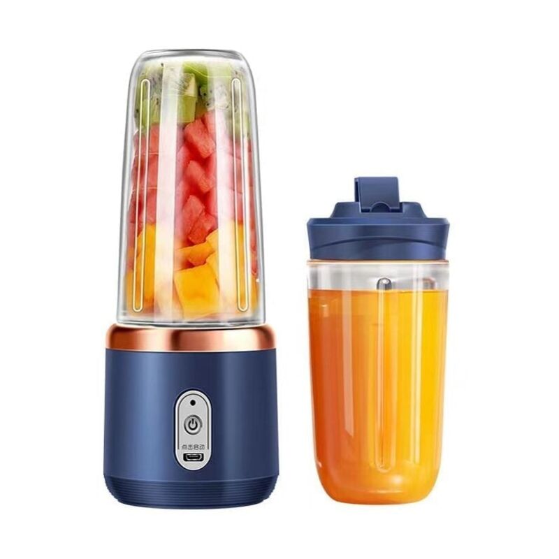 Smoothie-Mixer, tragbarer Mixer, Mini-USB-Mixer für Smoothies, Mixerständer mit 2 BPA-freien 400-ml-Flaschen, für Shakes, Smoothies, Eis, Obst- und