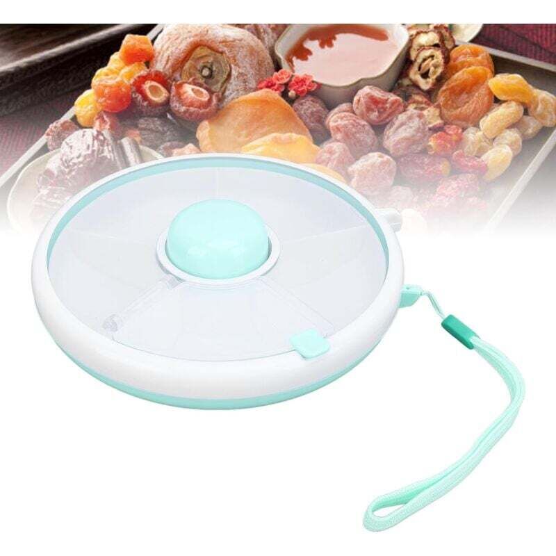 Snackbehälter, 360° drehbarer ABS-Snackbehälter mit großem Fassungsvermögen für Kinder, farbenfrohe Snacks und Trockenfrüchte (Mintgrün) mumu