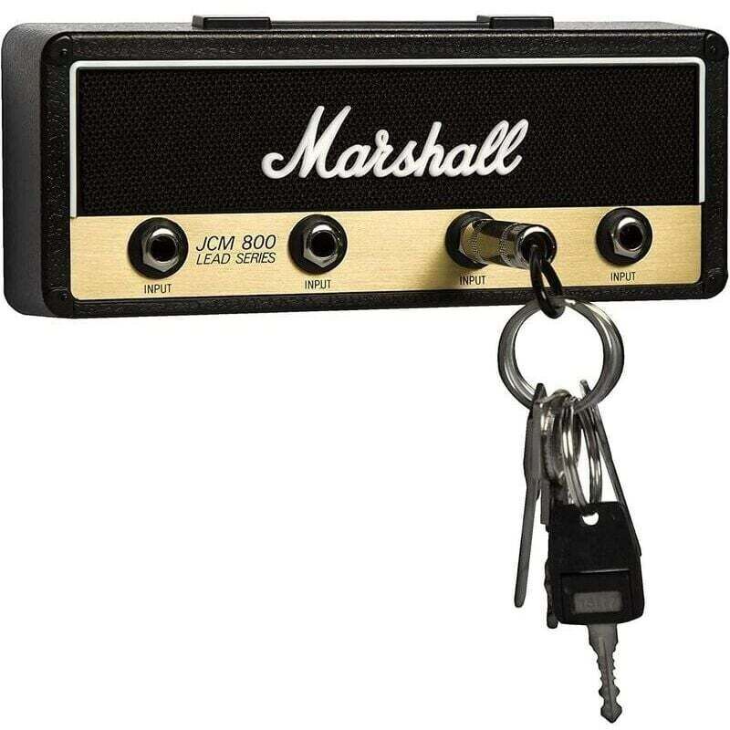 Marshall JCM800 Gitarren-Wandhalterung, Schlüsselhalter, Heimdekoration mit 4 Ringen, Schwarz