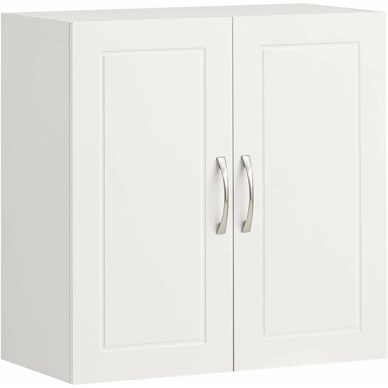 SoBuy FRG231-W Hängeschrank mit Zwei Türen Wandschrank Badschrank Küchenschrank Medizinschrank Weiß BHT ca: 60x60x30cm