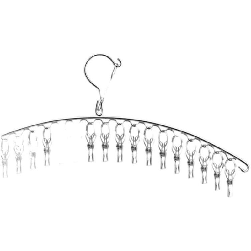 Sockenständer aus Edelstahl, winddichter Drehhaken für Socken, Unterwäsche, Schuheinlagen, Babykleidung, Handschuhe, 4 Stück