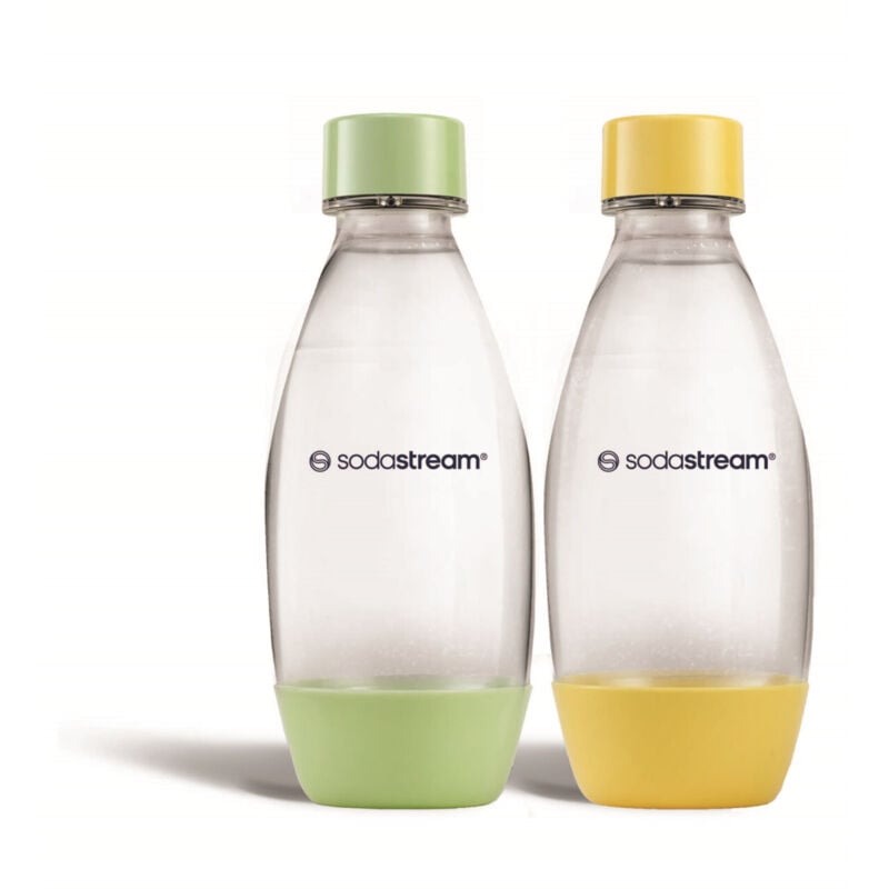 Sodastream Flasche Kunststoff 0,5 L Fuse DWS gelb grün 2 Stück Trinkflasche