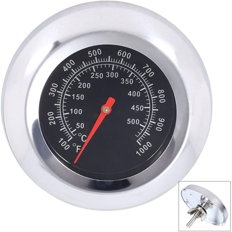 Grillthermometer, Edelstahl, Grillwerkzeuge, Grillthermometer, Temperaturanzeige 50-500 °c, 100-1000 °c (Typ c 500 °c)