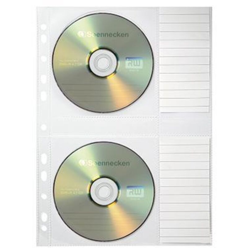 Cd/dvd Hülle 20,7 x 26,1 cm (b x h) Polypropylen transparent 5 St./Pack.