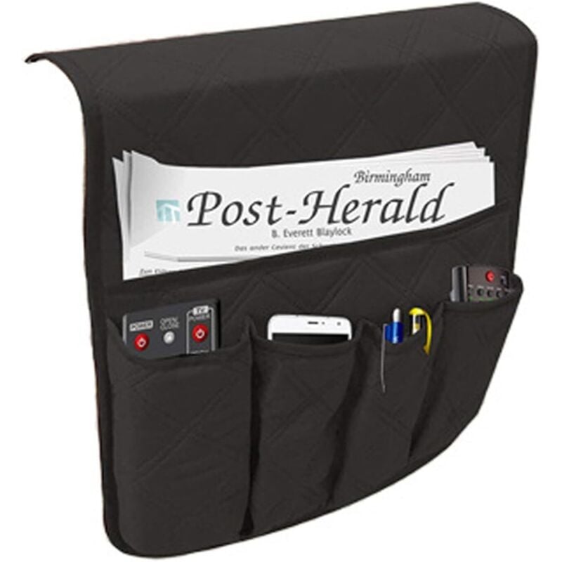 Sofa-Armlehnen-Organizer, rutschfeste Sofa-Armlehnentasche, Stoff-Aufbewahrungstasche für Handys, Brillen, TV-Fernbedienung, platzsparende Tasche