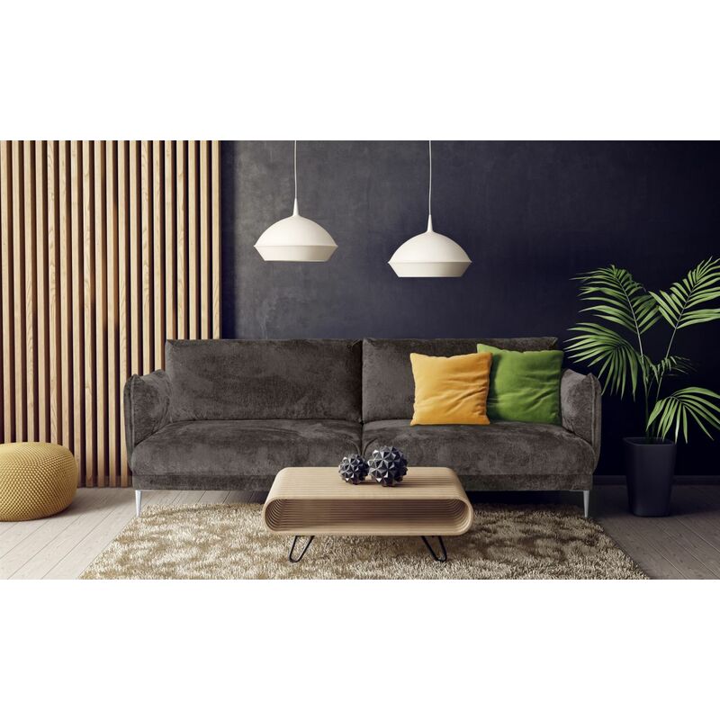 Fun Moebel - Sofa Designersofa madison 3-Sitzer Stoff Tender Way Anthrazit