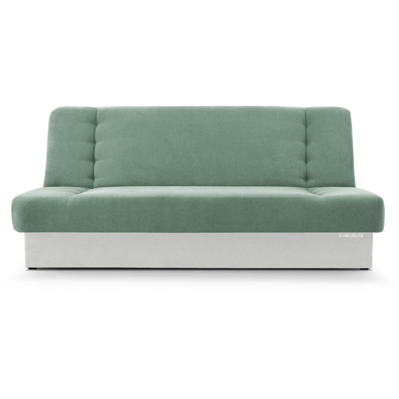Sofa mit Schlaffunktion und Bettkasten, Kippsofa Klappsofa Schlafsofa Clic-Clack Couch für Wohnzimmer Federkern Sofagarnitur Polstersofa - cyprus