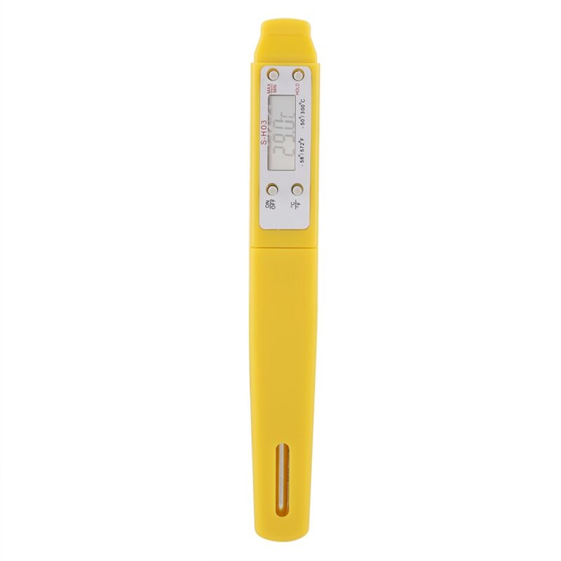 Sofort-Digitalthermometer für Lebensmittel, Kochen, Grillen und Fleisch – Präzise Sonde (Gelb)