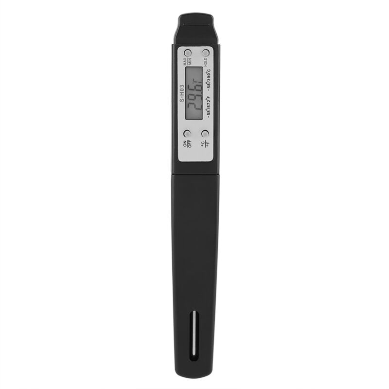 Sofort-Digitalthermometer für Lebensmittel, Kochen, Grillen und Fleisch (Schwarz)