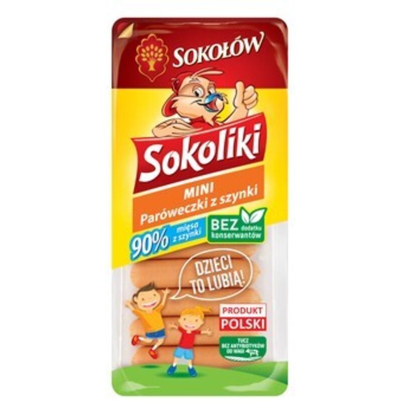 SOKOŁÓW Miniwürstchen mit Schinken - 90% Fleisch, glutenfrei