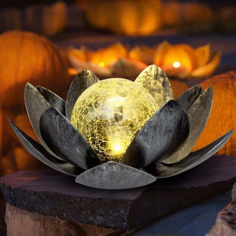 Solar-Gartenleuchten, Solar-Lotusblumenlaterne, Solar-Lotus-Gartendekoration, Gartenbeleuchtung für den Außenbereich, Solar-Außenleuchte für Terrasse