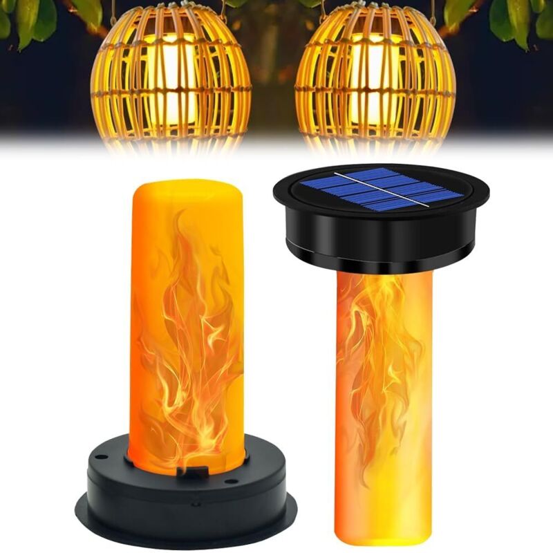 Solar-Glühbirne für den Außenbereich, 2 Stück Solar-Licht-Ersatz für den Garten, Solar-Glühbirne für Laterne, Solar-Laternen-Ersatzabdeckung für