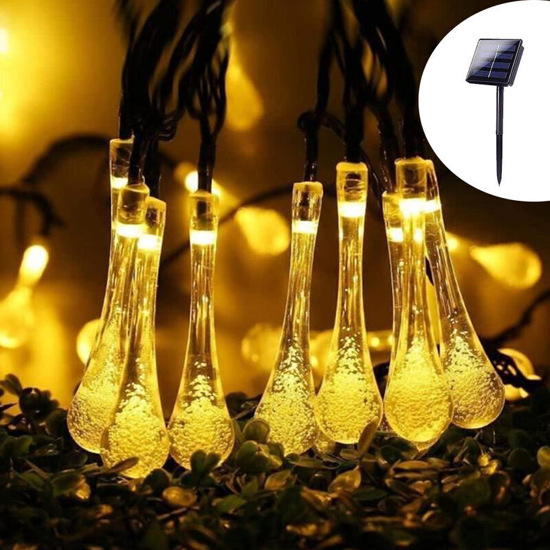 Solar Lichterkette Aussen, 50 Leds 7m 8 Modes IP65 Wasserdicht Lichterkette Solar für Garten, Terrasse, Balkon, Hochzeit