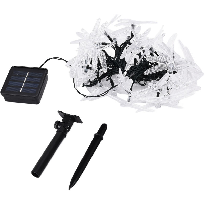 Solar-Lichterkette, automatisch drehbare Libellen-Lichterkette für die Weihnachtsdekoration (2)