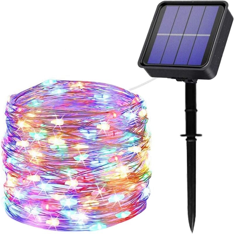 Solar-Lichterkette für den Außenbereich, 22 m, 200 LEDs, Solar-Lichterkette, 8 Modi, wasserdicht, Kupferdraht, Dekoration, Lichterkette für Garten,