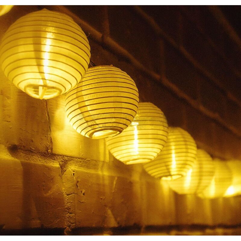 Solar-Lichterkette für draußen – 5 m – 20 LED-Laternen – 8 Modi – wasserdicht – Solarbeleuchtung für Garten, Balkon, Hof, Hochzeit, Weihnachten,