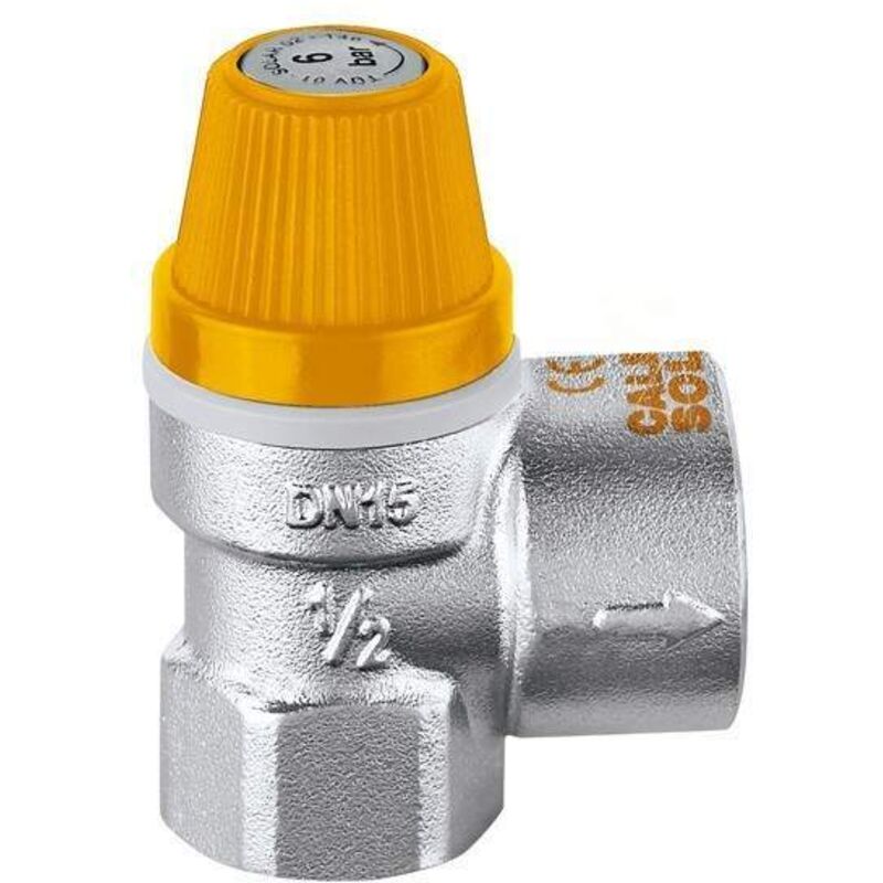 Caleffi Sicherheitsventil für Solaranlagen verchromt 1/2' ig x 3/4' ig 3 bar 253043