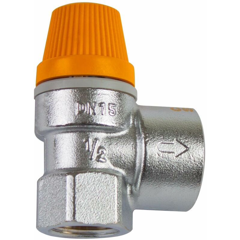 Caleffi Sicherheitsventil für Solaranlagen verchromt 1/2' IG x 3/4' IG 4 bar 253044