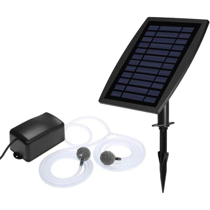 Solar-Wasserpumpe, Sauerstoffbelüfter, Brunnen, Solarbelüfter für Teich, Aquarium, Solar-Sauerstoffpumpe, Aquarium, Sauerstoffbelüfter, Teichrohr,