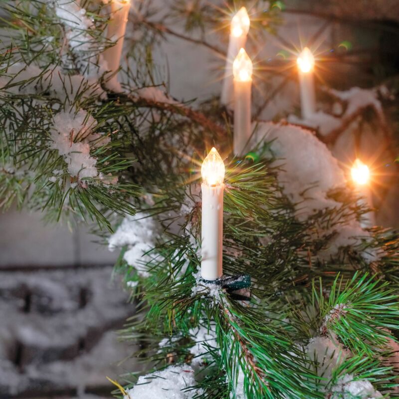 Esotec - Solar Weihnachtsbaum Lichterkette mit 20 Kerzen wetterfest 102574