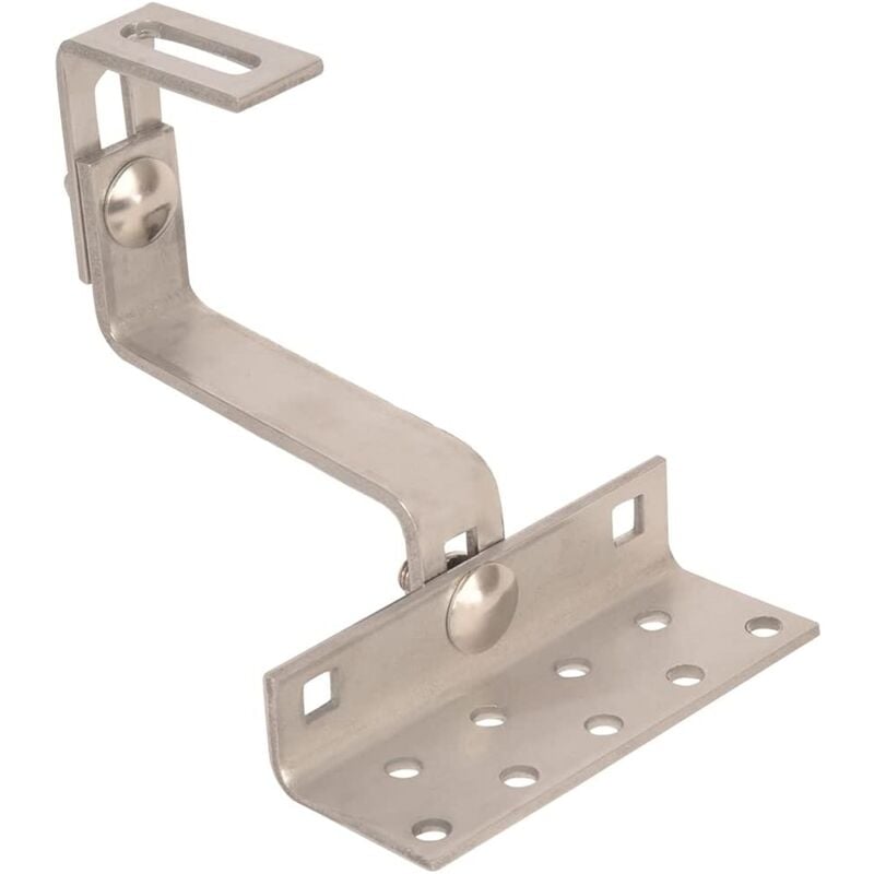 Mucola - Solaranlage Dachhaken Dachhalter A2 Edelstahl 3-fach Verstellbar Photovoltaik Halterung pv Dachhalterung Haken Entgratet Befestigung