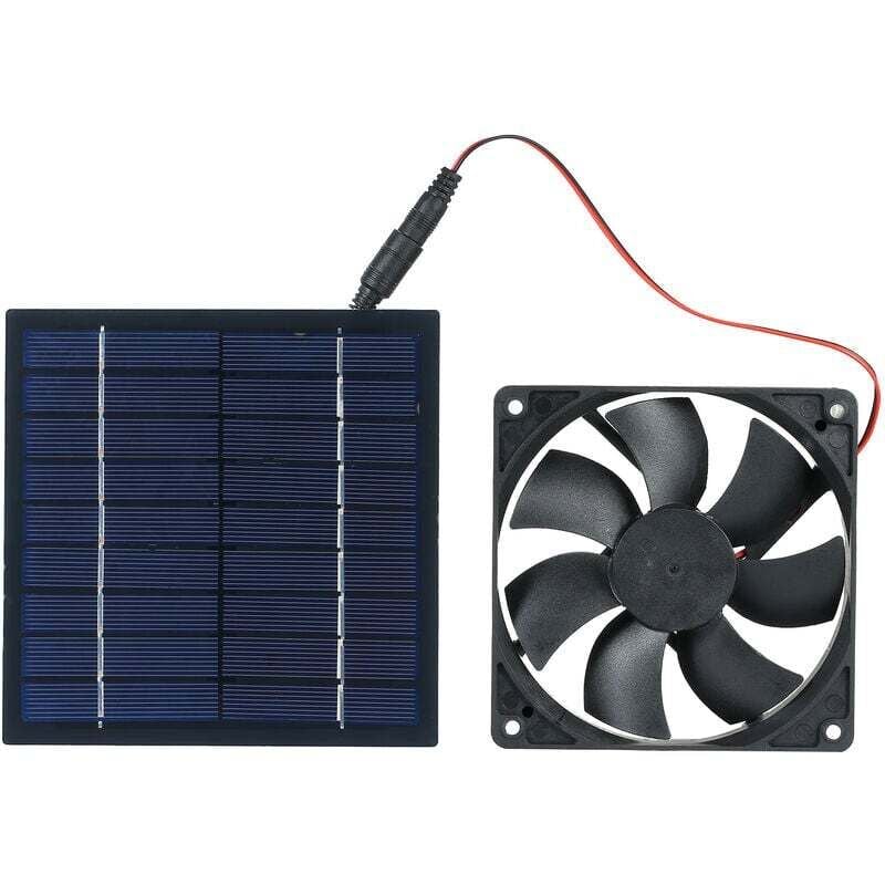 Solarbetriebener Ventilator, Mini-Ventilator, 5 W, 6 V, solarbetriebener Abluftventilator, angetrieben durch Sonnenlicht/IP65-Wasserbeständigkeit/für
