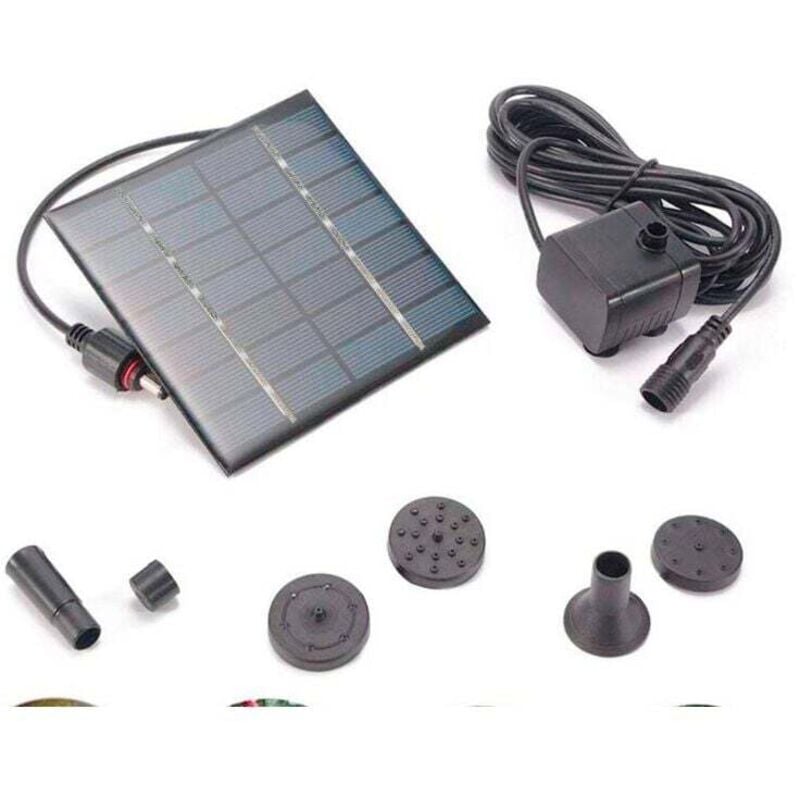 Solarbrunnen, Solarwasserpumpe, keine Pflanzen, keine Batterie oder Strom, für Teich, Pool, Gartendekoration, 11 cm