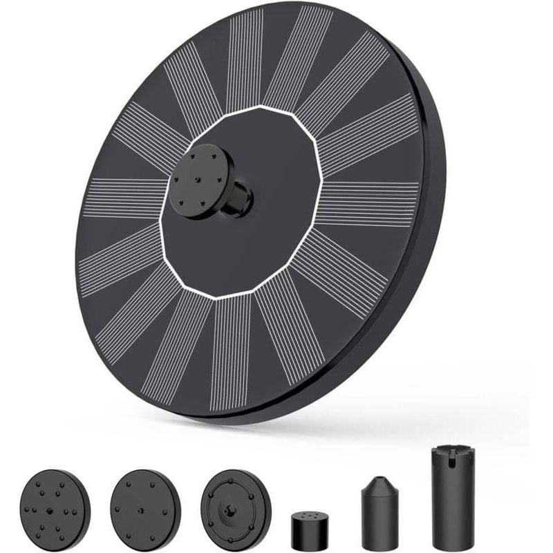 Solarbrunnen – Teichpumpe mit 1-W-Solarpanel – Schwimmende Solarwasserpumpe für Garten, Hinterhof, Teich, Vogelbad und Aquarium mumu