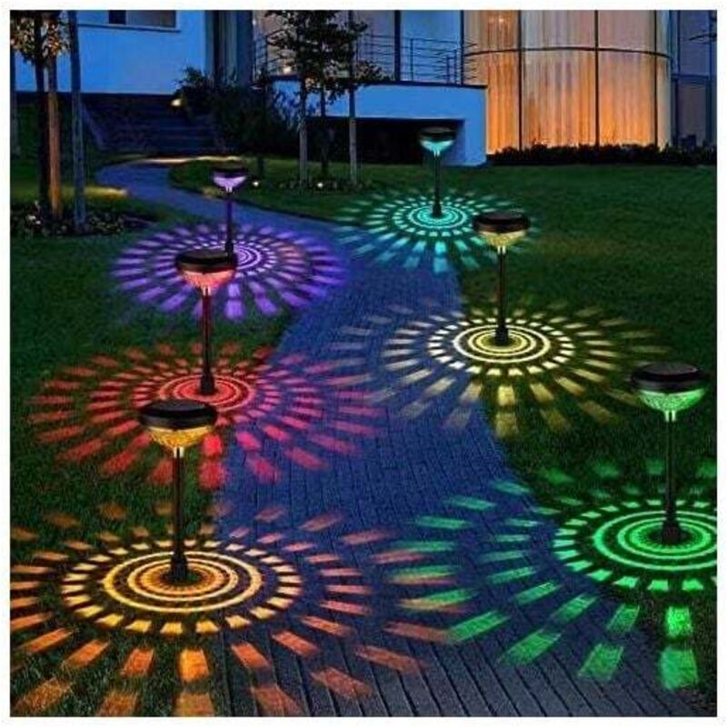 Solarleuchten Außen Garten, 2 Stück Solarleuchten Außen Gartenbeleuchtung Dekoration, IP65 Wasserdicht Solarleuchten Außenweg für Garten Rasen