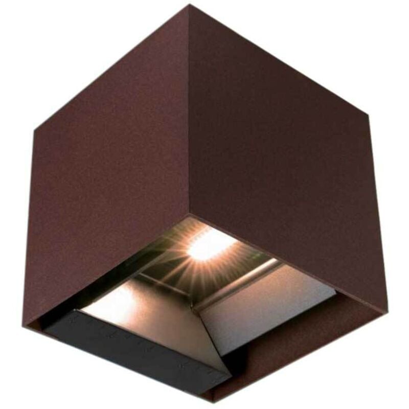 V-tac - Lampada led solare da giardino a cubo 9w colore corten vt-409cct - 23824