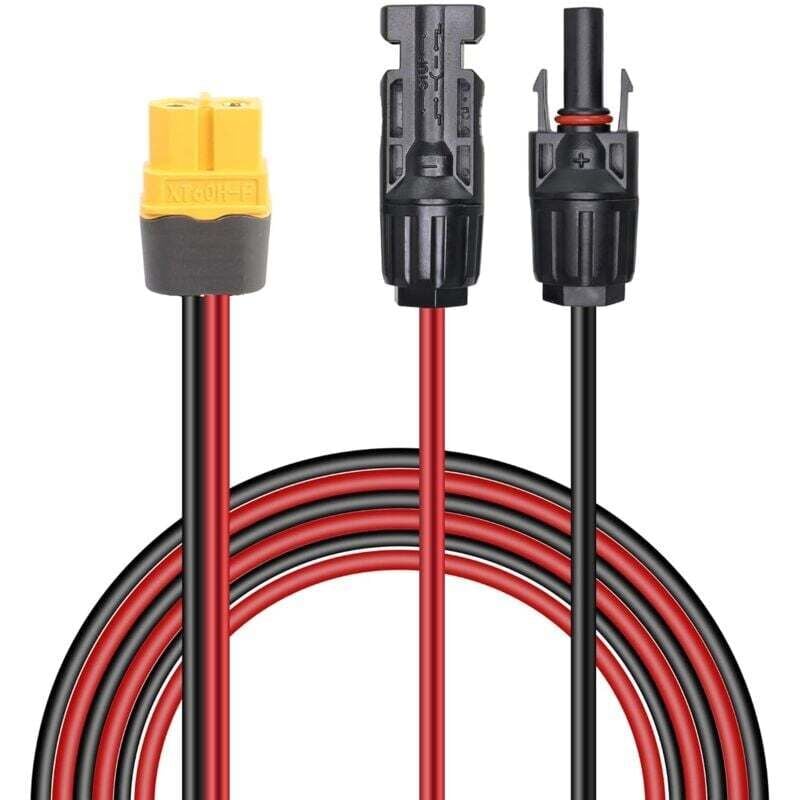 Solarmodul-Anschlusskabel auf XT60 12AWG-Adapterkabel für tragbare Solaranlagen/Solargeneratoren für Wohnmobile – 1,5 m (4,9 Fuß)
