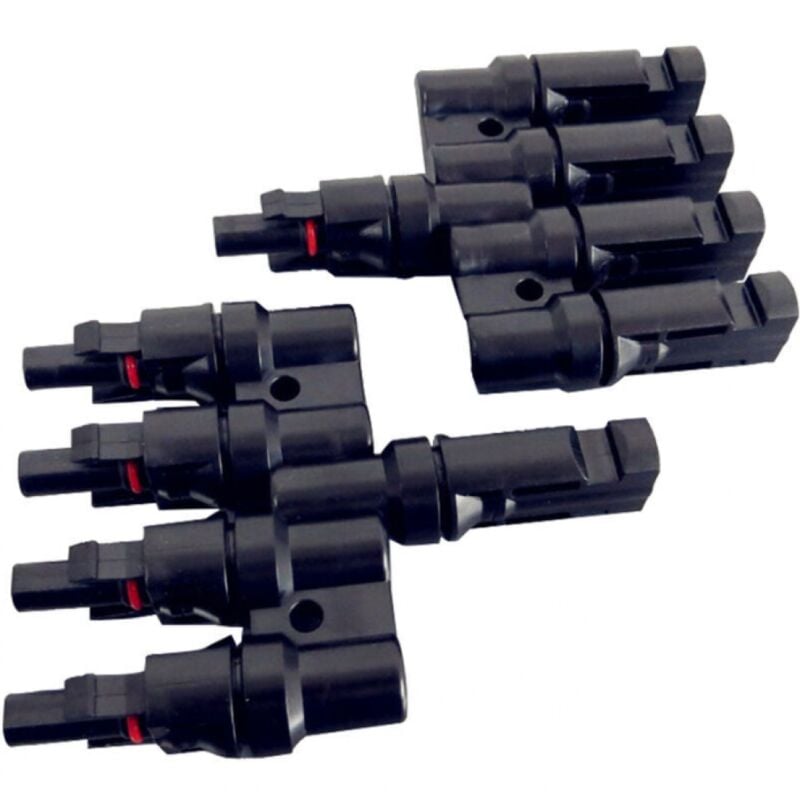Linghhang - Solarstecker, wasserdichter Stecker, männlich und weiblich, MC4-Stecker, Photovoltaik-Stecker, IP67, wasserdicht, ein Drag-Vier-Adapter