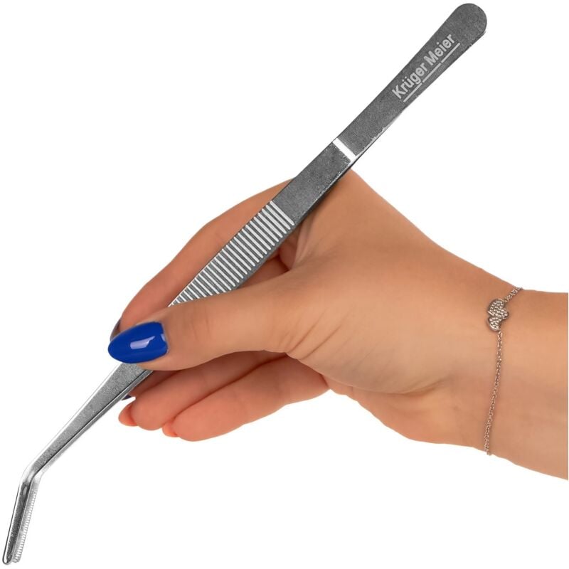 Solide gebogene Pinzette Fütterungspinzette Pflanzpinzette 25cm