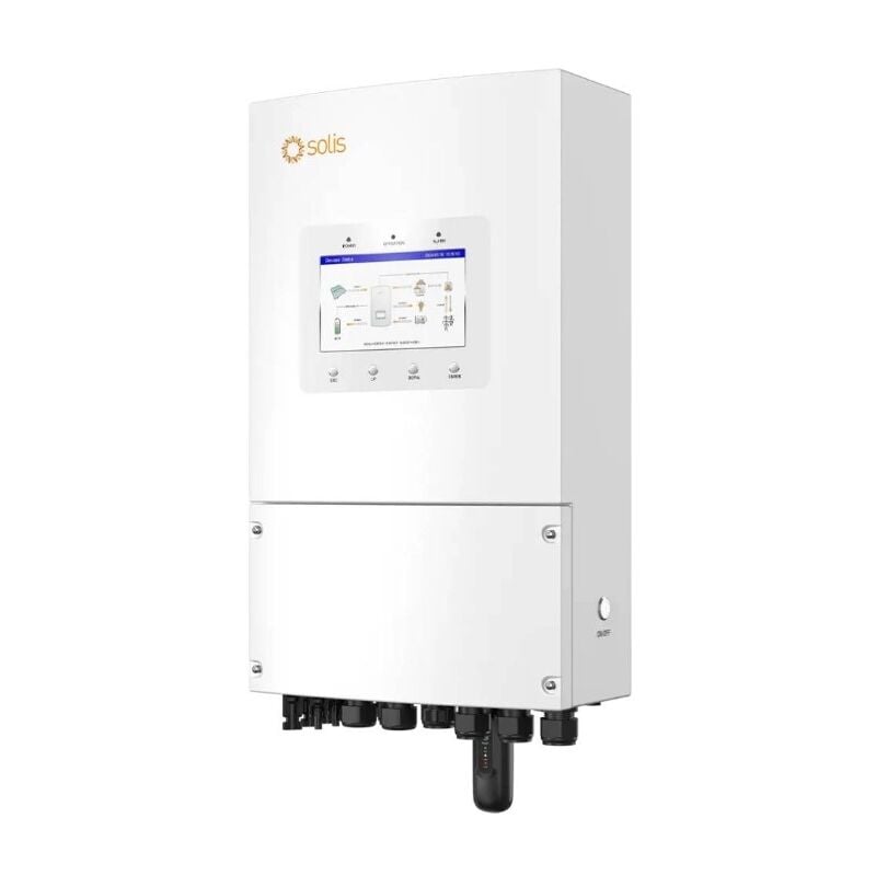 SOLIS S6-EH1P6K-L-PLUS Photovoltaik-Wechselrichter 6 kW Hybrid einphasig CEI 0-21, Farb-LCD-Bildschirm, WLAN und TA 10 Jahre Garantie IP66 – 12223