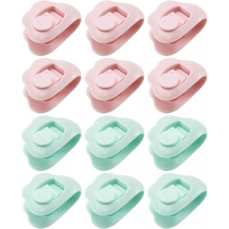 Sollbry - 12 Stück Bettbezug-Clips, Kunststoff-Bettbezug-Clips ohne Stifte, um Ecken an Ort und Stelle zu halten, Verschluss für Kissen, Vorhänge,