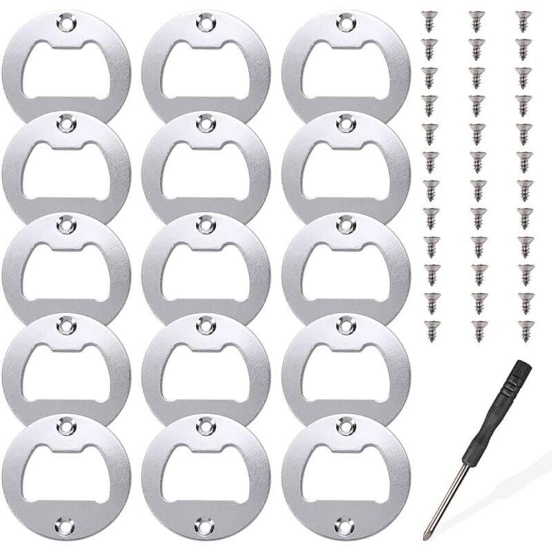 15 Sets Flaschenöffner-Einsätze, Flaschenöffner-Metalleinsatz-Teile-Set, Harzgussformen, Harz-Bieröffner, DIY-Zubehör - Sollbry