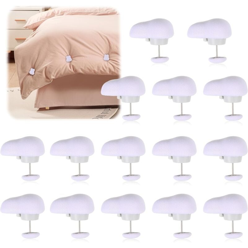 Sollbry - 16 Stück Bettdecken-Clips, Steppdecken-Clips, Kleidung, Vorhänge, Bettdecken, Steppdecken, verhindert Verheddern und Überlaufen, für den