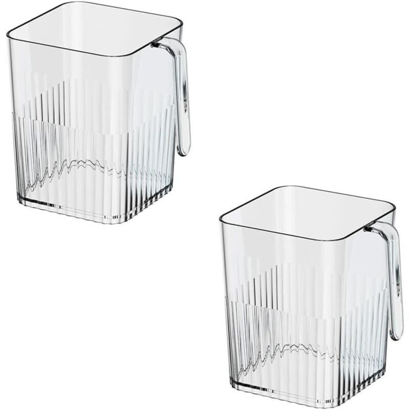 2er-Pack Kühlschrank-Seitentür-Aufbewahrungsbox – Kühlschrank-Organizer, um Ihren Kühlschrank organisiert zu halten (transparent) - Sollbry