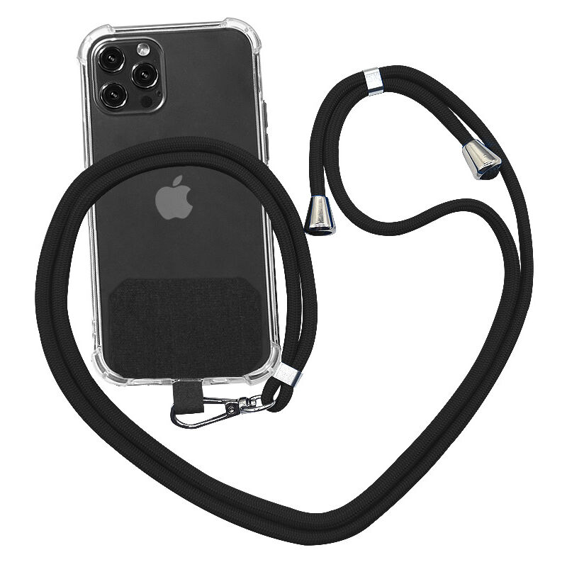 2er-Pack Universal-Handy-Lanyard, Handy-Tether-Gürtel ist kompatibel mit den meisten Smartphone-Hüllen (schwarz) - Sollbry