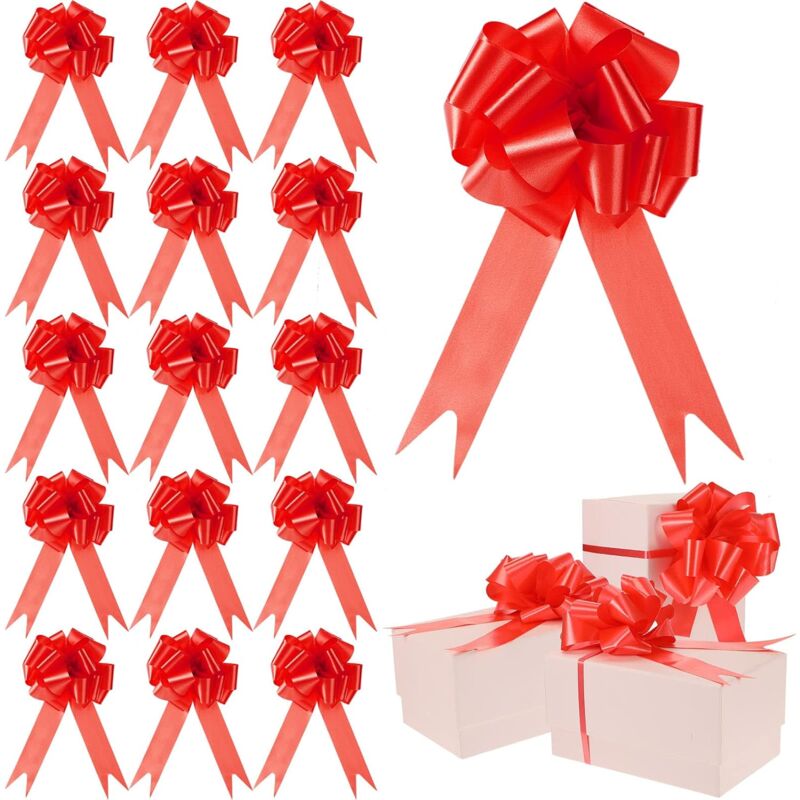 Sollbry - 30 5-Zoll-Schleifen zum Verpacken von Geschenken, Schleifen mit Schleife für Weihnachtsgeschenke, Hochzeitsdekoration, Geschenkkorb,