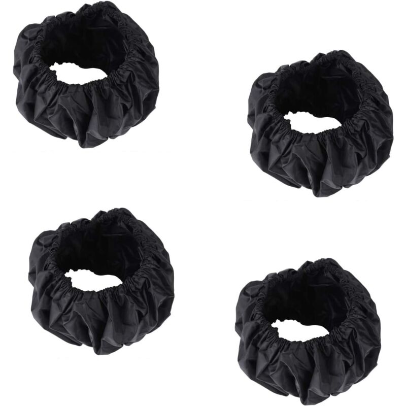 4-teilige Kinderwagen-Radabdeckung, Kinderwagen-Radschutzabdeckungen, schwarzer Staub-Reifenschutz - Sollbry