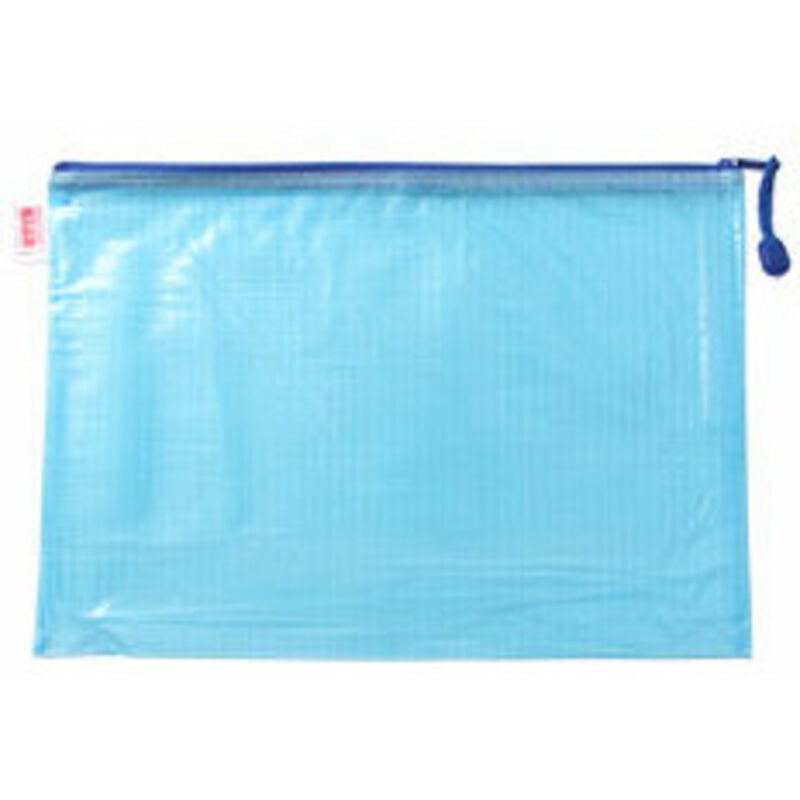 Sollbry - 6er-Pack Netz-Reißverschlusstasche, wasserdichte Reißverschlusstasche, Kunststoff-Dokumententasche, Reißverschlusstasche für Bürobedarf