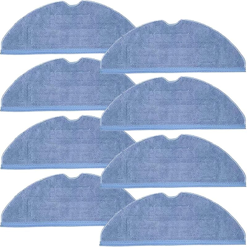 8er-Pack Ersatz-Wischpads für Roborock T7s/plus S70 S7MaxV G10S Roboterstaubsauger, 8er-Pack Mikrofaser-Wischpads - Sollbry