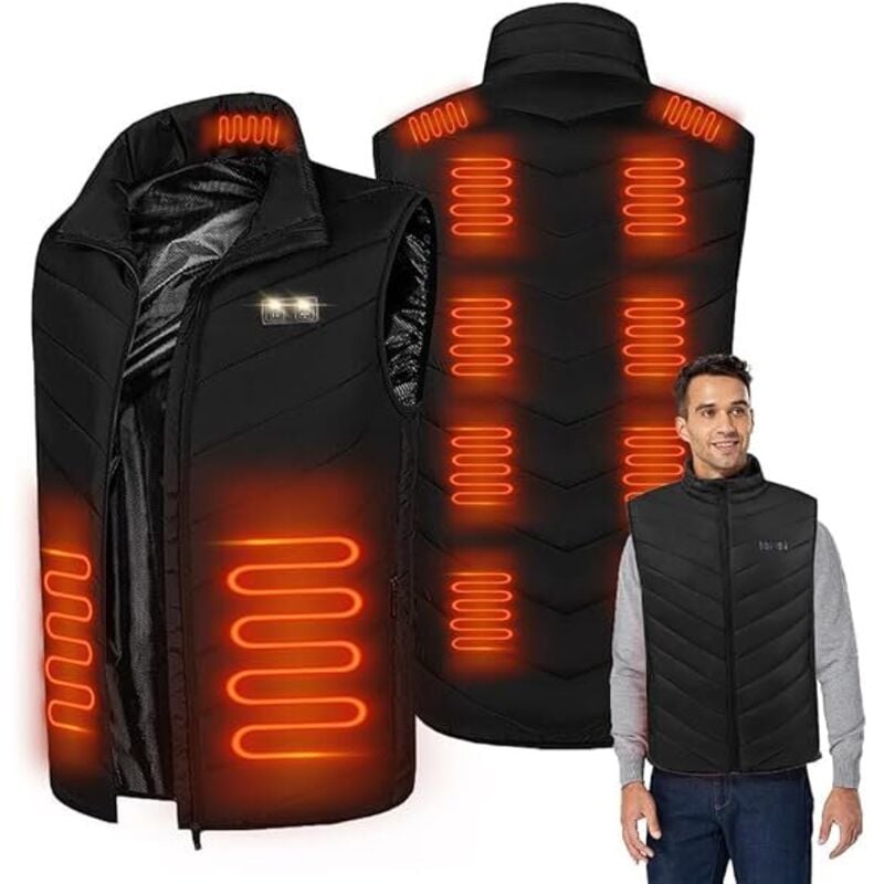 Sollbry - Beheizbare Weste für Herren und Damen, beheizte Jacke für Herren, beheizte Daunenjacke für Herren, beheizte Kleidung für Herren mit