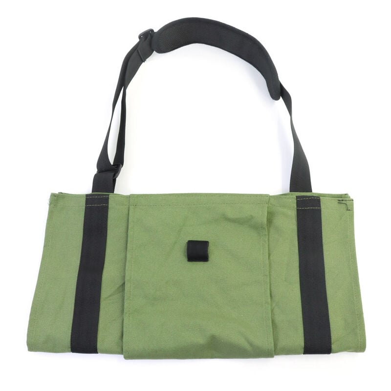 Holzhalter für Brennholz, große Kapazität, ergonomische Aufbewahrungstasche aus Segeltuch, tragbarer Outdoor-Camping-Aufbewahrungsorganisator, grüne