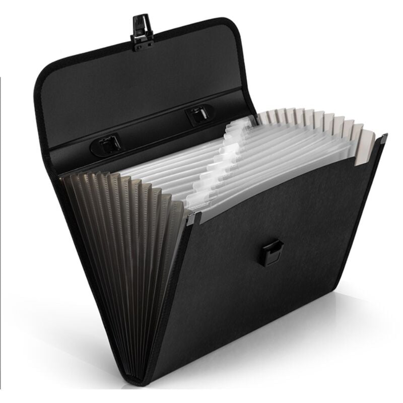 Dokumentensortierer mit 13 Fächern im A4-Format, Akkordeon-Ordner mit Deckel, erweiterbarer Verwaltungspapier-Aufbewahrungssortierer,